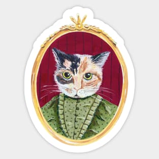 Calico Cat Cameo Sticker